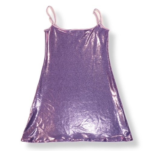 Pammy mini dress in metallic lavender/ baby pink 