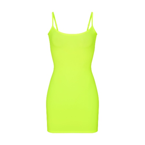 FITS EVERYBODY SLIP DRESS | GREEN HIGHLIGHTER