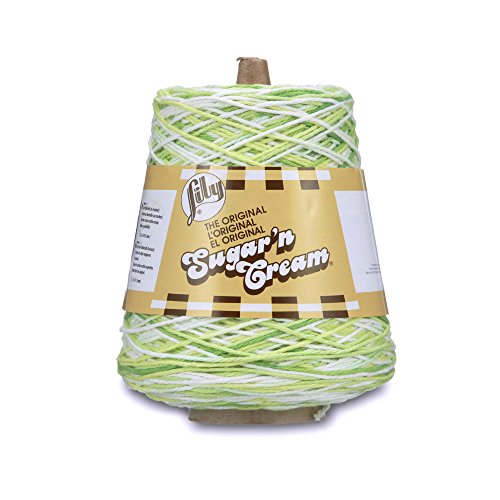 Lily Sugar'n Cream Cotton Cone Yarn, 14 oz, Key Lime Pie Ombre, 1 Cone - Key Lime Pie