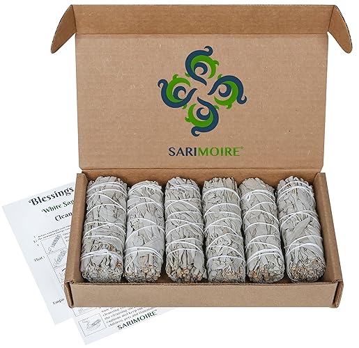 White Sage Smudge Sticks - 6-4" Sage Bundles - Perfect Sage Smudge Stick Smudging Kit Replenishment - Whitesage_wand - 4"