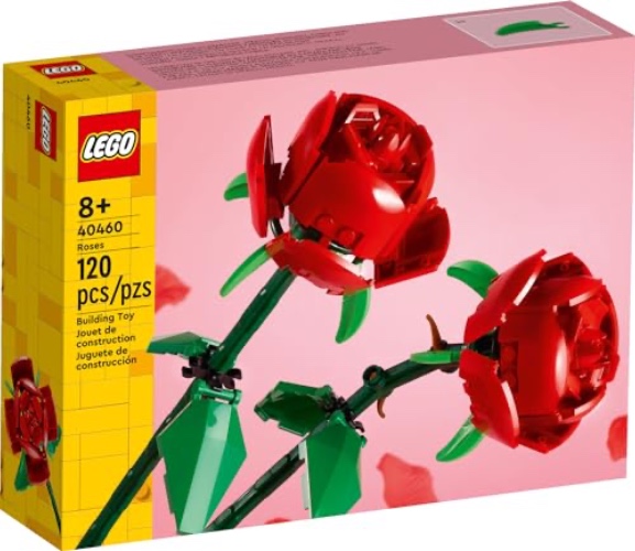 LEGO Roses Building Kit, Artificial Flowers for Home Décor, Unique Gift for Her or Him for Anniversaries, Botanical Collection Set for Build and Display, Gift to Build Together, 40460 - Multicolor