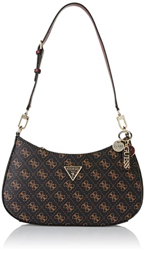 GUESS Women NOELLE TOP ZIP Shoulder Bag, braun