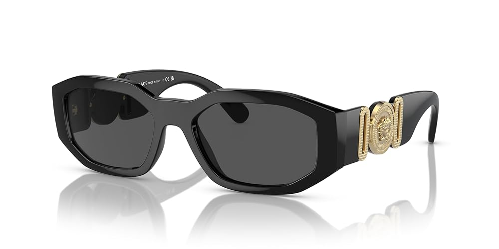 Versace Men,Women VE4361 53 Sunglasses 53mm - Black - Grey Lens