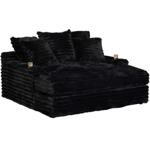 Snuggle Black Double Chaise
