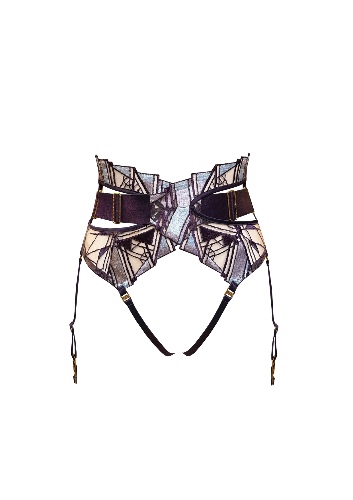 BORDELLE Cubism Ouvert High Waist Brief | Deep Purple / M | 3