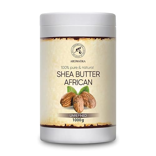 Manteca de Karité 1000g - Shea Butter Africana - Butyrospermum Parkii - Hidratante Corporal - Manteca para Cabello - Piel - Uñas - Labios - Cuidado Facial - 1 kg (Paquete de 1)