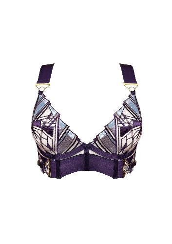 BORDELLE Cubism Longline Bodice Bra | Deep Purple / LL | 5