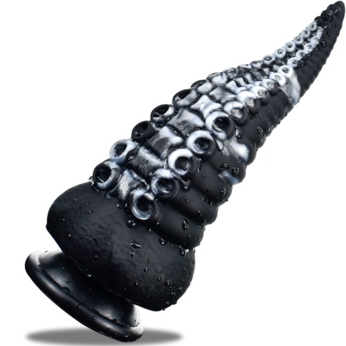 Tentacle Toys, Octopus Huge Dildo of Premium Liquid Silicone, Leyuto Plug Monster Prostate Massager Hand-Free Thick Adult Sex Toy with Strong Suction Cup for Vaginal G Spot Play, Black - Black