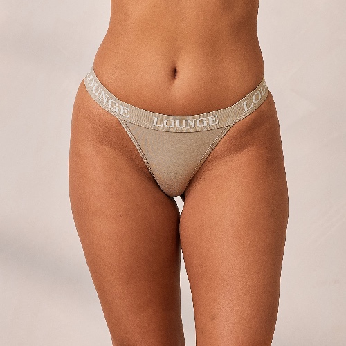 Bamboo Triangle Thong - Oat | S