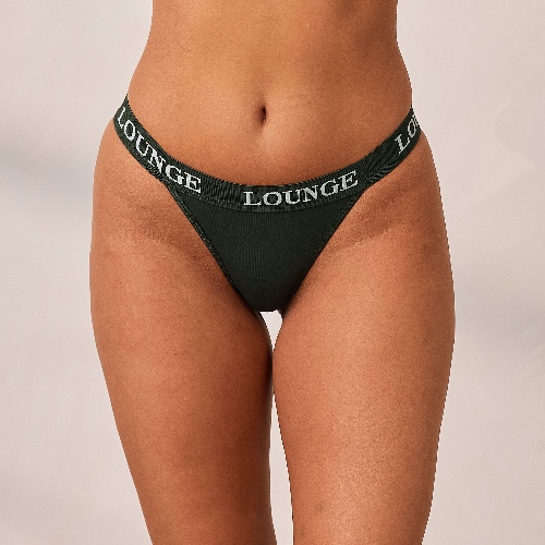 Bamboo Triangle Thong - Pine Green | S