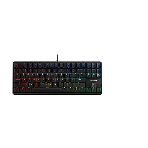Cherry MX RGB Mechanical Keyboard with MX Red Silent Gold-Crosspoint Key switches for typists, Programmers, Creator, Coder, Work in The Office or at Home G80-3000N RGB (TenKeyLess (TKL) - TenKeyLess (TKL)