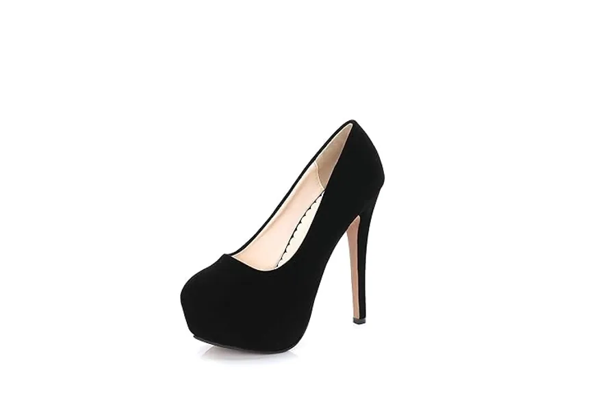 Goettin Ladies Golden Classic High-Heeled Platform Pump Dress Wedding Sexy Stiletto