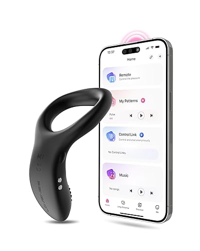 LOVENSE Diamo Bluetooth Penis Ring Vibratoren mit APP, Fernsteuerung Vibrator für Männer, Unbegrenzte Benutzerdefinierte Vibrationsstufen und Muster, Cockring Vibratoren für Männer