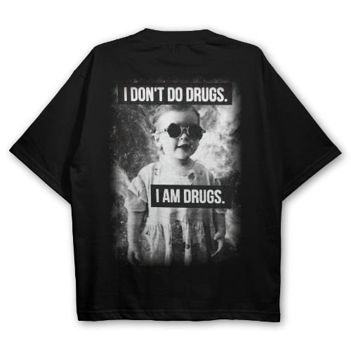 I Am Drugs Oversized T-Shirt | S / Schwarz