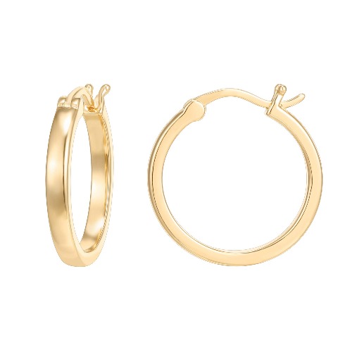 PAVOI 14K Gold Plated 925 Sterling Silver Post Lightweight Hoops | 20mm - 30mm | Gold Hoop Earrings for Women