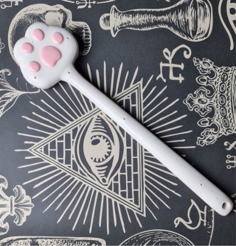 BDSM Cute Paw Impact Toy Hammer, Pet Play - White