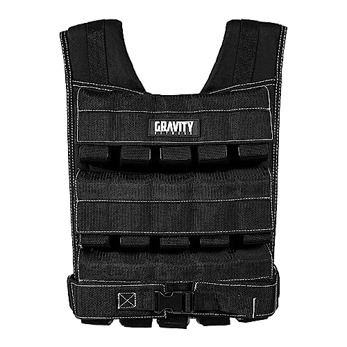 Gravity Fitness 20kg Weighted Vest - Fully adjustable. Calisthenics, Crossfit, Strength Training, home and commercial use. - 30kg