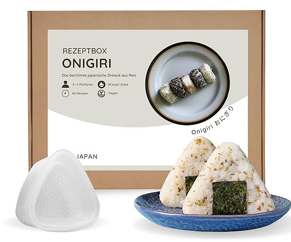 EasyCookAsia Onigiri DIY Set I Japanisches Sushi-DIY-Set I inkl. Anleitung für Kochanfänger I Besonderes Geschenk für Asia- und Kochliebhaber
