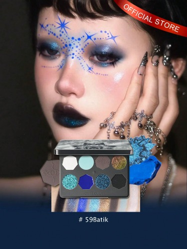 GIRLCULT Hallucination Eyeshadow Palette 59 Batik Mountain Chameleon & Metallic Highly Pigmented Eye Makeup Palette, Matte Shimmer Metallic Eyeshadow Pallet Long Lasting Blendable Natural Colors,GIFT