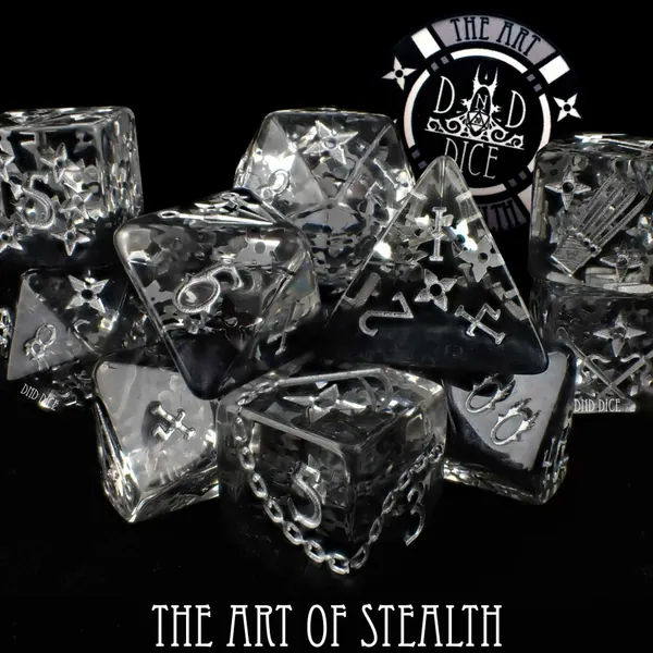 The Art of Stealth Exclusive 11-Piece Dice Set | Limited Edition Ninja Dice | DND DICE