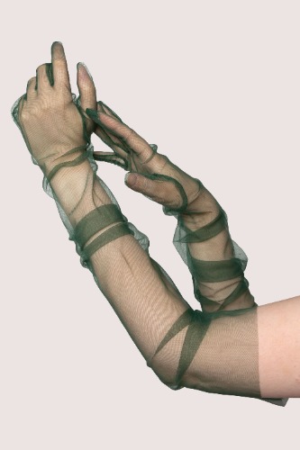 Green Sheer Gloves | One Size