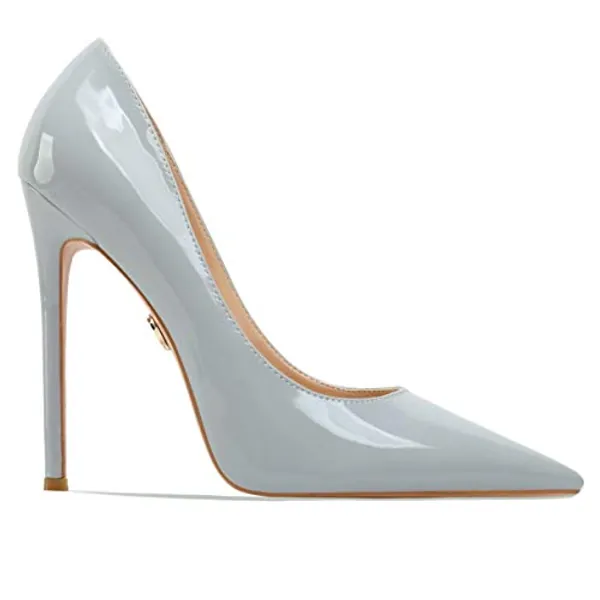 Leona - Women's Classic & Sexy Pointed Toe Slip on Pumps with 5" Stiletto High Heels. Handmade to Perfection.