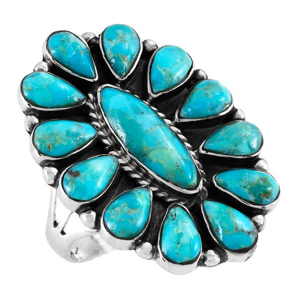 Turquoise Ring Sterling Silver R2041-C75 | 7