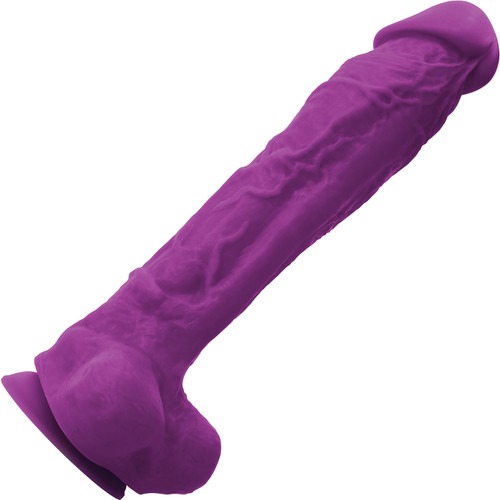 Colours Pleasures 10 Inch Purple Silicone Suction Cup Dildo