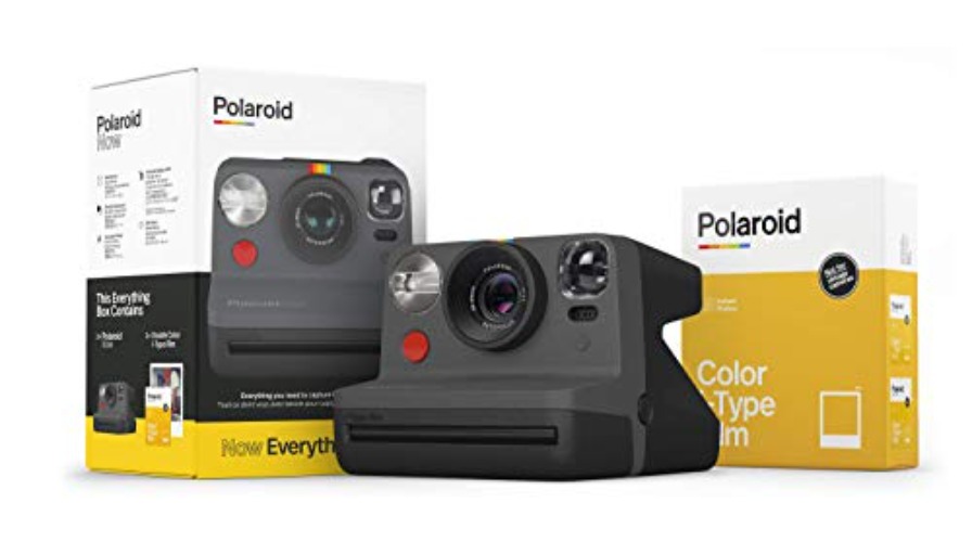 Polaroid Originals Now I-Type Instant Camera and Film Bundle - Everything Box Black (6026) - Black - Gen1 Camera + Film