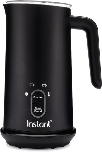 Instant Milk Frother, 4-in-1 Electric Milk Steamer, 10oz/295ml Automatic Hot and Cold Foam Maker and Milk Warmer for Latte, Cappuccinos, Macchiato, From the Makers of Instant Pot 500W, Black - Black Milk Frother