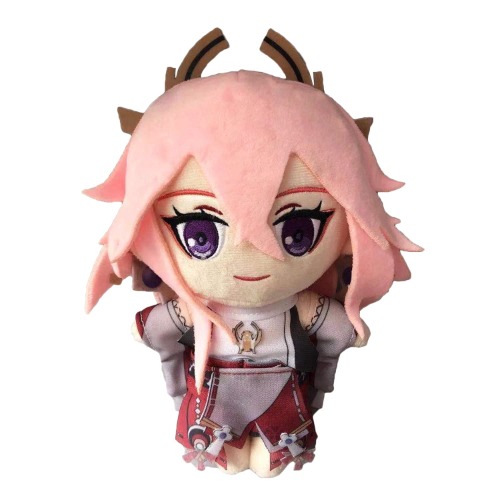 CALEMBOU Anime Figure Plush Yae Miko Plushoe Doll Handmade 8" Cosplay Props Collection Soft Stuffed Doll Gift for Fans (Yaemiko) - Yae Miko