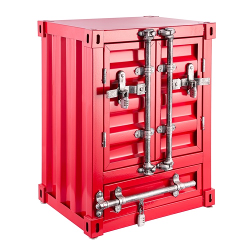 Container Storage Side Table - Large - Red