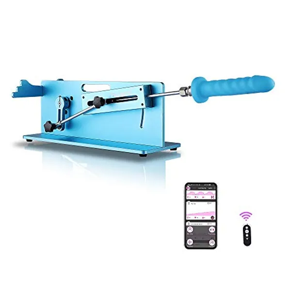 Hismith Table Top 2.0 Pro - Premium Sex Machine with APP/Remote/Wire 3 in 1 Control, Love Machine with KlicLok System (Blue)