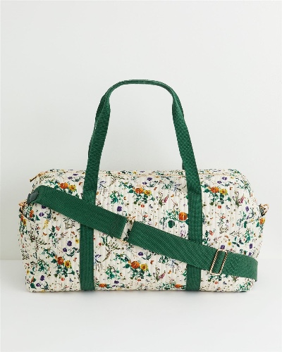 Botanical Pumpkin Ivory Quilted Weekender Bag | Default Title