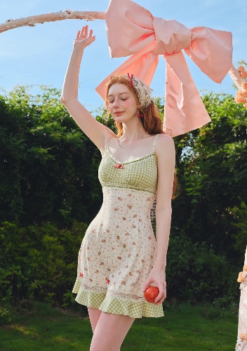 Matcha Red Bean Dress | In-stock / S