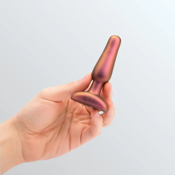 B-Vibe Novice Vibrating Butt Plug - Limited Edition Galaxy Plum
