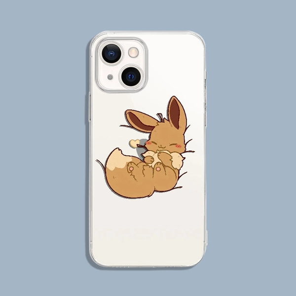 Sleeping Eeveelution Phone Case Cute Eevee Evolution iPhone Cases Chibi Eevee Art - Eevee