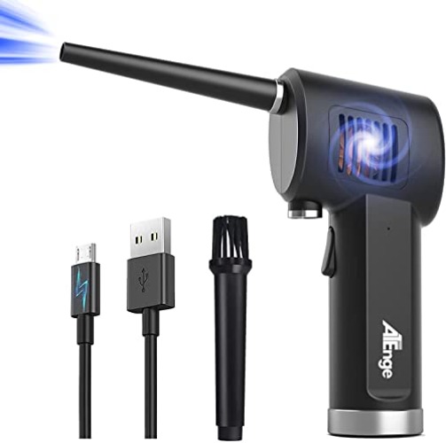 Electric Air Duster, Cordless Air Duster, Rechargeable Compressed Air Duster, 33000 RPM Air Blower, Two Smart Start Modes, Good Replacement for Compressed Air Can, Reusable Dust Destroyer… - TAD03