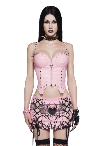 Webcam Thrills Corset Top | PINK / Small