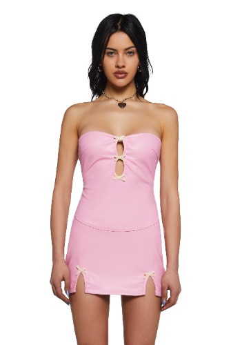 Lethal Flirt Mini Dress - Pink | PINK / Small