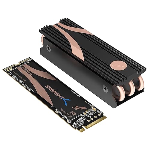 SABRENT 2TB Rocket Nvme PCIe 4.0 M.2 2280 Internal SSD Maximum Performance Solid State Drive with Heatsink (Latest Version) (SB-ROCKET-NVMe4-HTSK-2TB) - SSD + Heatsink - 2TB