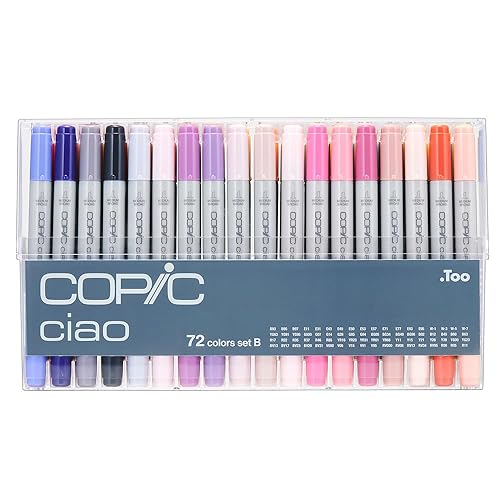 Copic I72B Ciao Markers Set B, 72-Piece - Set B
