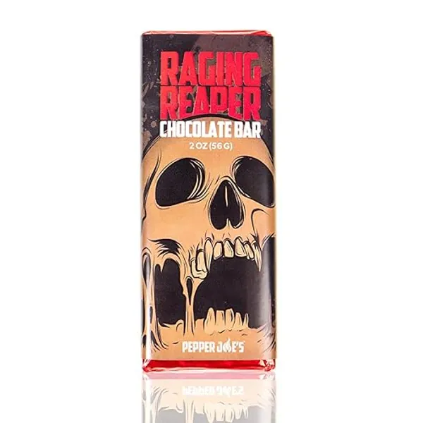 Pepper Joe’s Raging Reaper Chocolate Bar – Spicy Chocolate Bar with World’s Hottest Pepper – Extremely Hot – 2 Ounce Carolina Reaper Candy Bar - 1