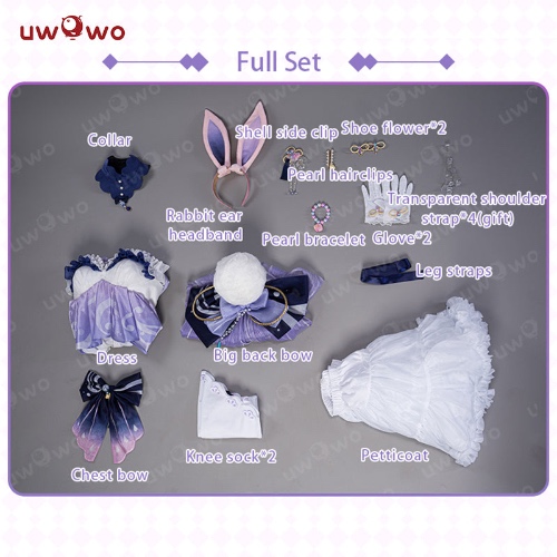 Exclusive Uwowo Genshin Impact Fanart Kokomi Bunny Suit Cute Cosplay Costume - 【In Stock】Costume S