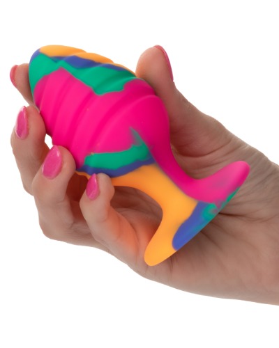Cheeky Swirl Tie Dye Butt Plug with Suction Cup - Large | Default Title
