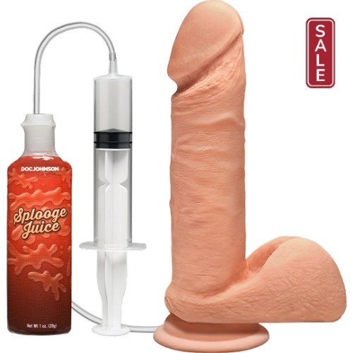 Perfect D Realistic Squirting 7 Inch Dildo with Balls - Vanilla | Default Title