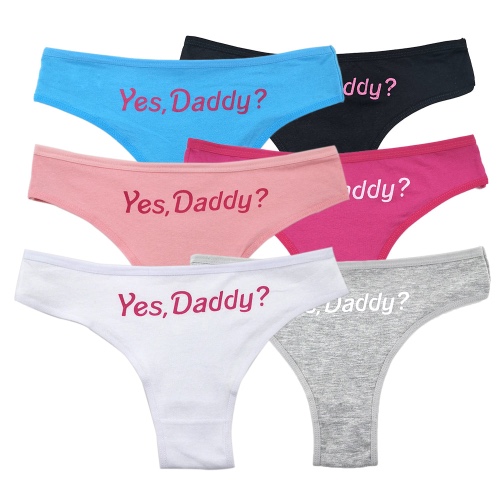 Pack Of 5 Yes Daddy Thongs - XL