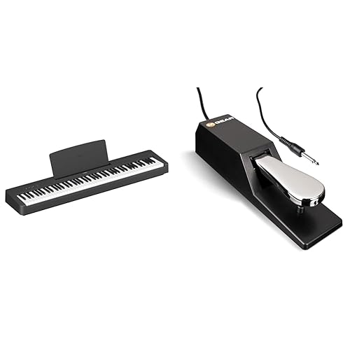 Yamaha P-145 Piano numérique léger et portable avec clavier Graded-Hammer & M-Audio SP-2 - Pédale de sustain universelle avec action de type piano, l'accessoire - Noir - P145 - + SP-2 Pédale