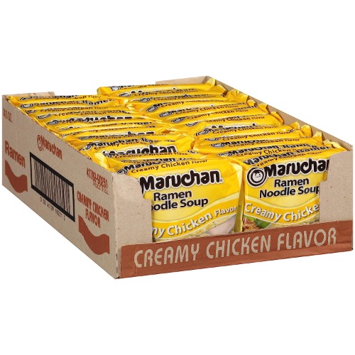 Maruchan Ramen Creamy Chicken Flavor, 3 Oz, Pack of 24 - 3 Ounce (Pack of 24) Creamy Chicken