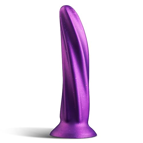 6 inch Purple Dildo, Silicone Beginner Dildo Anal Dildo with Suction Cup, Small Soft Dildo Prostate Dildo for G-spot, Fantasy Slim Dildo Male Dildo for Men Women, Smooth Dildo Butt Plug Gay Sex Toys - Purple